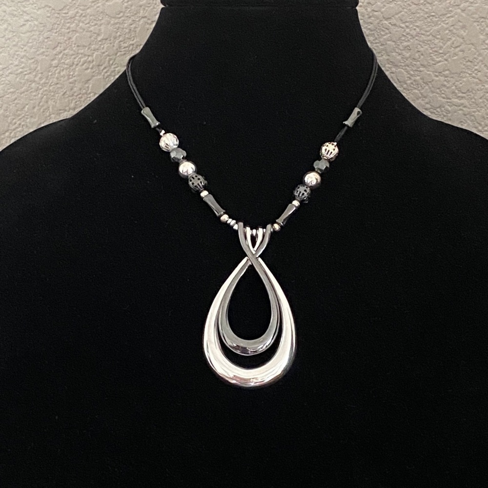 Necklace Fashion Silver Tone 15”+3”